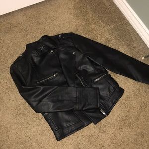 Black leather jacket